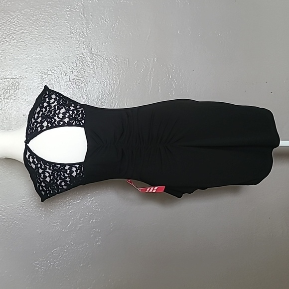 Enfocus woman’s black bodycon sequins details sleeveless stretch Coctail dress 6 - Picture 6 of 12